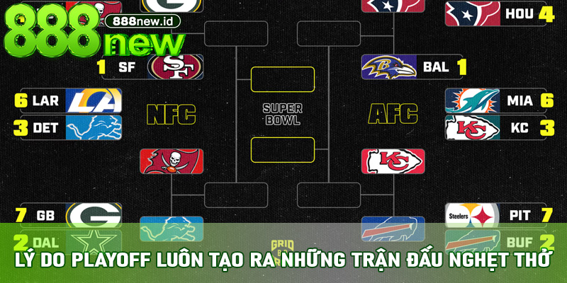 Lý do Playoff luôn tạo ra những trận đấu nghẹt thở